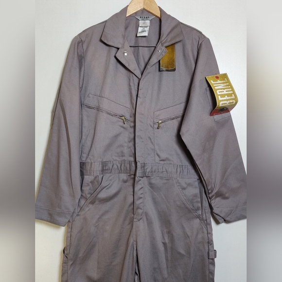 Berne Men's Gray Work Coveralls - Picture 1 of 14